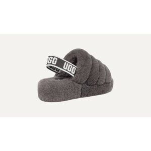 UGG Australia Fluff Yeah Women's Slide Slipper Charcoal Size 7 NEW
